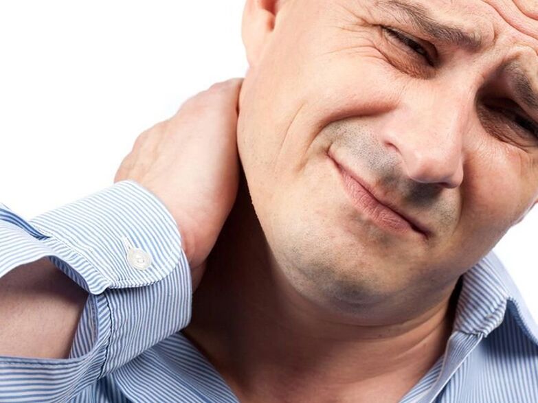 Severe aching pain in the neck signals the third stage of cervical osteochondrosis
